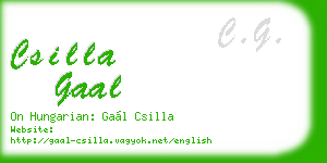 csilla gaal business card