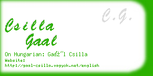 csilla gaal business card